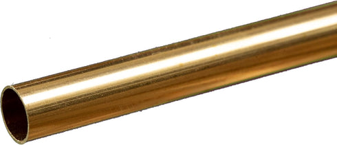 K & S Precision Metals 8138 Round Brass Tube, 15/32" OD