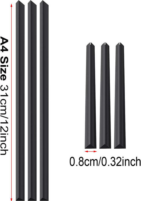 Outus 30 Pieces Binding Bars, Slide Grip Binding Bars for A4 Size Office Report Cover, 12 Inch, 30 Sheets Capacity