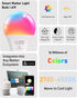 Matter Smart Light Bulbs, Full Spectrum Light Bulb, WiFi LED Light Bulb, 16 Million Colors RGBWW, App & Voice Control,
