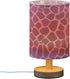 Dussdil (4) Purple Giraffe Skin Table Lamp Bedroom Bedside Night Reading Desk Lamps Cylinder Nightstand Sleeping Light