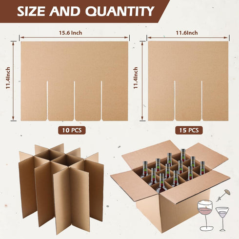BHHQHH 5 Sets Packing 16 12 12 Inch Moving Box Glasses Divider Kits,Wine Glassware Dish Divider for Moving