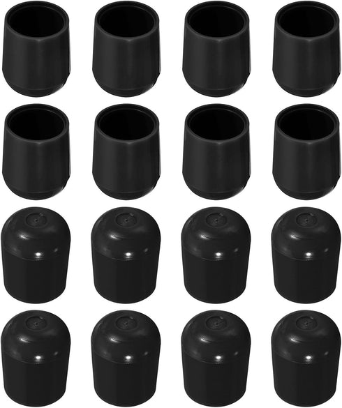 uxcell Chair Leg Floor Protectors, 16pcs 3/4" - Plastic Round Chair Leg