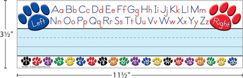 Teacher Created Resources Name Plate, Paw Alphabet