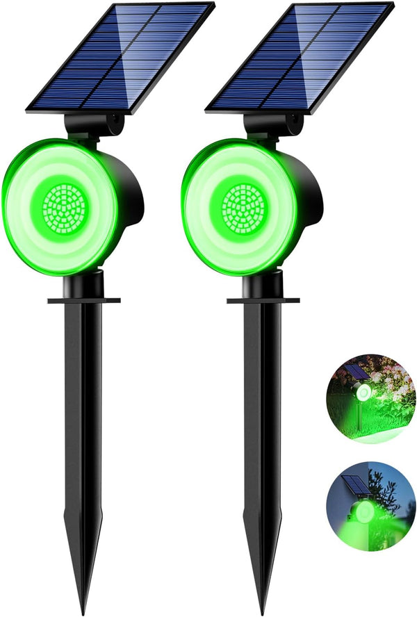 nipify 2 Pack Solar Spot Lights Outdoor Waterproof, Solar Spotlight Light for