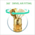 Yolass 8Pcs 1/4”NPT 360°Swivel Brass Rotary Coupler, 1/4”NPT Air Hose Fittings, Quick Connection Fittings