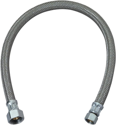 BrassCraft B1-16AF Lavatory Connector, 3/8-Inch Comp x 1/2-Inch FIP x 16-Inch, Silver by BrassCraft