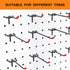 2in 50Pcs Pegboard Hooks for Hanging - Peg Board Organizer Accessories for New Metal Peg Board Storage Tool