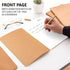 feela 15 Pack A5 Kraft Notebooks, 60 Lined Blank Pages, Soft Cover Travel Journal for Women Girls Students