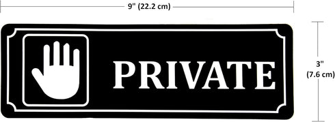 Esplanade Private Entry Restricted Sign Decal - Weather Resistant, Easy to Mount, Long Lasting Ink (9" x 3")