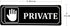 Esplanade Private Entry Restricted Sign Decal - Weather Resistant, Easy to Mount, Long Lasting Ink (9" x 3")