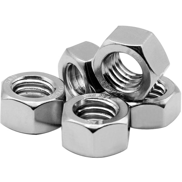 beduan 50PCS 5/16"-18 Nuts 18-8 304 (A2-70) Stainless Hardware Nuts Commercial Grade for