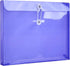FANWU Plastic Letter Size Envelopes with Button & String Tie Closure, Clear Poly Reusable File Folders for Office