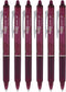 Pilot FriXion Ball Clicker Retractable Erasable Gel Pen, Fine Point 0.7mm, Burgundy Ink, 6 Count