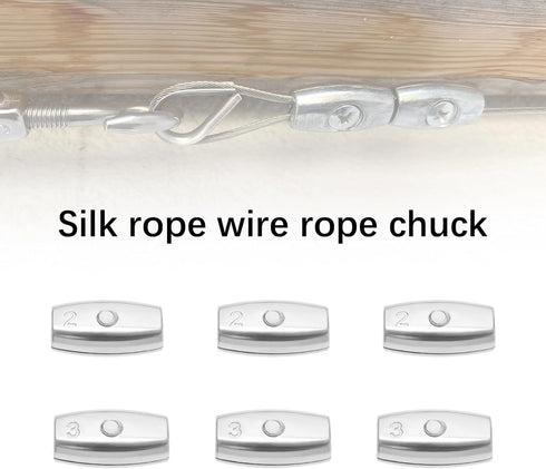 20pcs Wire Rope Clips Galvanised Steel Egg Shape Cable Clamp for 2mm/3mm/4mm/5mm Steel Cable Rope