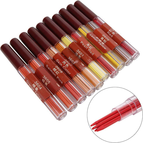 Mechanical Pencil 2.0mm, Rounded Mechanical Pencil Refills with Colored Leads for Draft Drawing, Writing, Crafting
