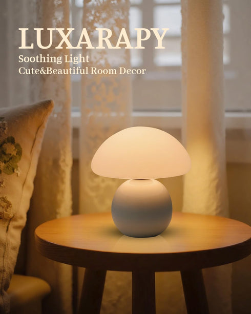 Mushroom Lamp Table Lamp for Bedroom,Desk Bedside Small Lamps for Living Room Night Stands,Mushroom Decor Cute Mini
