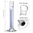 Thick Glass Graduated Cylinder Measuring Liquid Lab Hexagon Base Cylinders Come with One Glass Dropper (glass, 250ML)