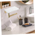Stylish Wall-Mounted Marble Finish Paper Towel Holder for Effortless Bathroom Organization