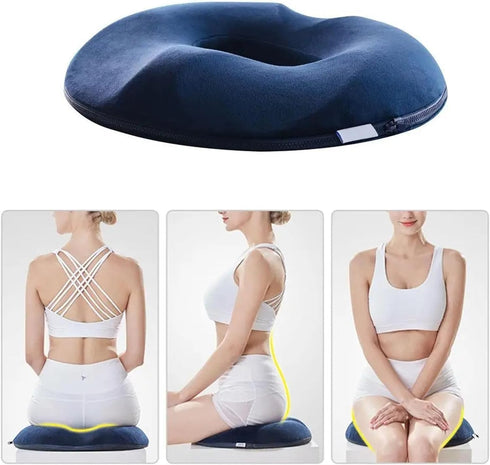 Generic Tailbone Donut Cushion for Hemorrhoids, Coccyx Support Seat Pillow, Orthopedic Memory Foam Relief for Prostate
