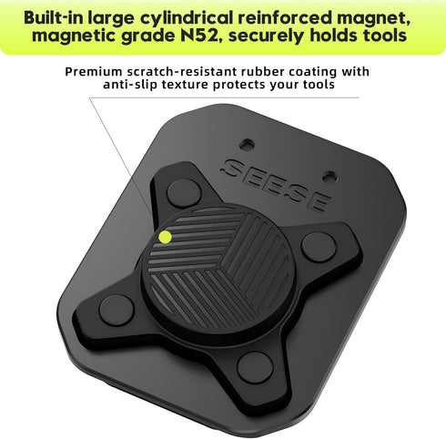 SEESE Strong Magnetic Tool Holder: Magnetic Belt Clip for Power Tools & Hand Tools, Anti-Fall Secure Grip for Home
