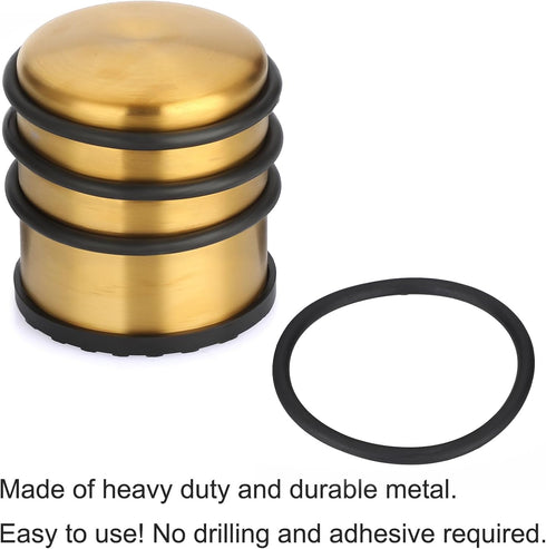 Sumnacon Heavy Duty Door Stopper, No Drill Stainless Steel with Anti-Skid Rubber for Home and Office