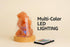 Mystic Romance Himalayan Salt Lamp Rechargeable, Pink Himalayan Salt Crystal Lamp in Glass, Color Changing Cordless