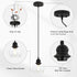 BoostArea Modern Pendant Light Fixtures, Industrial Hanging Ceiling Lamp with Clear Glass Shade, Pendant Lighting