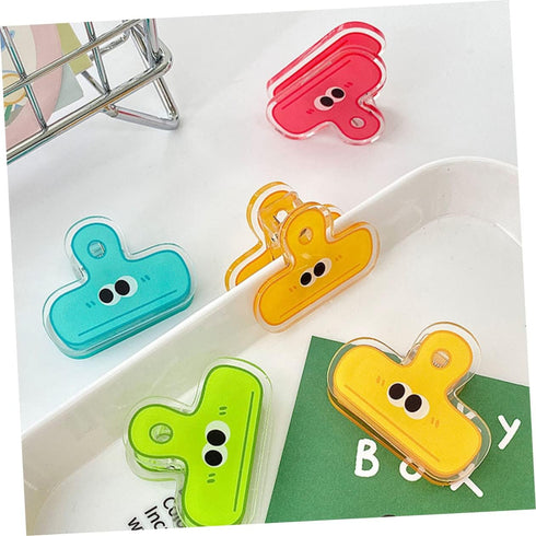 BESTOYARD Small Eye Clip, 8pcs, Cute Binder Folder Decorative Binder Food Sealing Clips, Creative Binder Clips