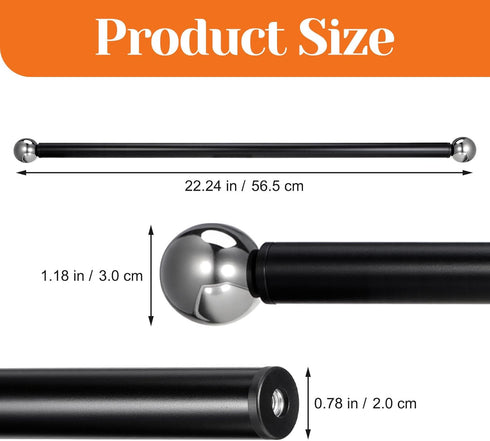 22" iplusmile Lamp Post Cross Arm Replacement: Cross Arm Ladder Rest Handle with Removable Decorative Spheres