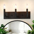 Kalium Bathroom Light Vanity Fixtures Over Mirror, 3-Lights Modern Matte Black Wall