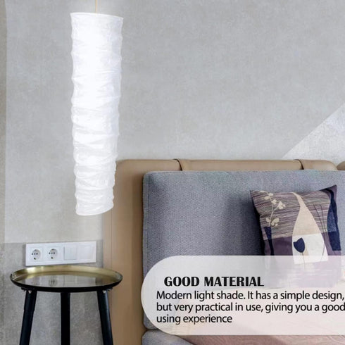 FERCAISH Bulb Paper Floor Lamp Shade, Foldable and Minimalist Style Rice Paper Lamps Classic Modern Paper Floor Light