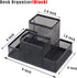 Desk Organizer Desktop Mesh Pen Pencil Holder Caddy with 4 Compartments, Office Home School Classroom Accessories Cool Supplies by koofull
