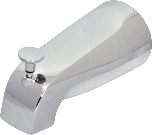 Tub Spout with Front Diverter - 1/2 inch IPS Female Thread, Polished Chrome Finish, 5-1/4 inch Length