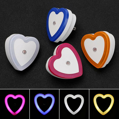 ausuky Heart-Shaped LED Night Light with Auto Sensor