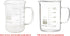 Glass Beaker Mug with Handle, Double Graduated, 500ml (16.9oz/2.1cup) with Pouring Spout