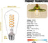 4Pack 6W ST58 Bulbs 60W 600Lumens, 2700K Bulb, Dimmable, E26 Bulbs, 80+ Vintage LED Edison Light Equivalent, Warm White