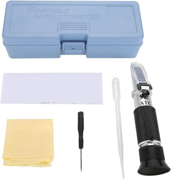 VGVGV Brix Refractometer, 3 In 1 Grape & Alcohol Refractometer RHW-25 ATC 0-25%Vol