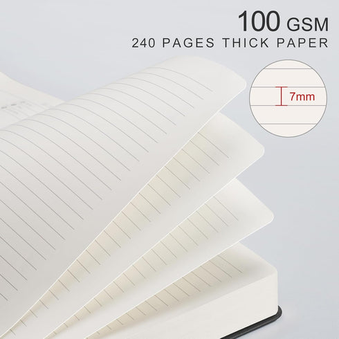 EMSHOI Meeting Notebook for Work, 240 Pages, A4 Project Planner, PU Leather Meeting Agenda/Minutes Journal Organizer,