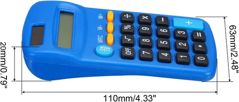 PATIKIL Basic Calculator, 8 Digit LCD Display Calculator 4 Function Small Desktop Calculator Battery Powered Handheld Calculator for Home Office, Dark Blue