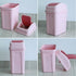 Teyyvn 7 Liter / 1.8 Gallon Plastic Trash Can with Swing Lid (Pink)
