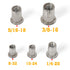 Stainless Steel Rivet Nuts Kit, #8-32, #10-24, 1/4"-20, 5/16"-18, 3/8"-16 Threaded Insert Nutserts