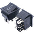 TWTADE 5Pcs Black ON/Off/ON DPDT 6 Pin 3 Position Boat Rocker Switch, Car Auto Toggle Switch