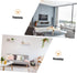 4pcs M8 5x15cm Beavorty Wood Furniture Legs Tapered Table Legs Cabinet Feet with Threaded Rod for Coffee Table Desk