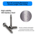 M3/M4/M5/M6 Flat Head Self Tapping Wood Screws Assortment Kit, 260Pcs Stainless Steel
