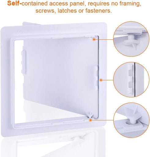 Suteck Plastic Access Panel for Drywall Ceiling, 8 x 8 Inch Reinforced Plumbing Wall Access Doors