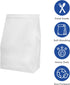 8lb 1,000 Count Karat Paper Lunch Bags - White, - Versatile Paper Bags for Small Business, Snacks, Popcorns or Party