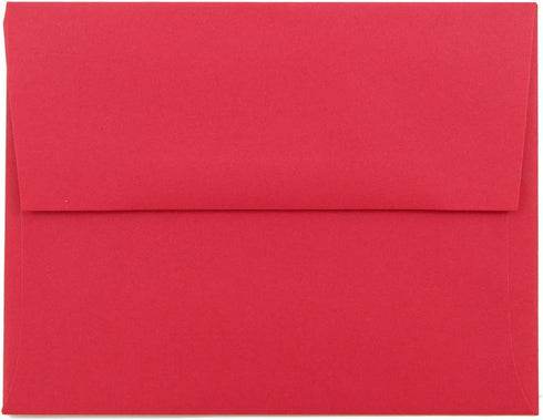 JAM PAPER A2 Colored Recycled Invitation Envelopes, 4 3/8 x 5 3/4, Red Recycled, 100/Pack