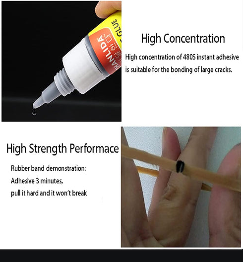 Black Tire Repair Glue, 20g 0.7oz, Strong Adhesive Bonding for Sidewall Puncture, Instant Super Glue for Off-Road Car,
