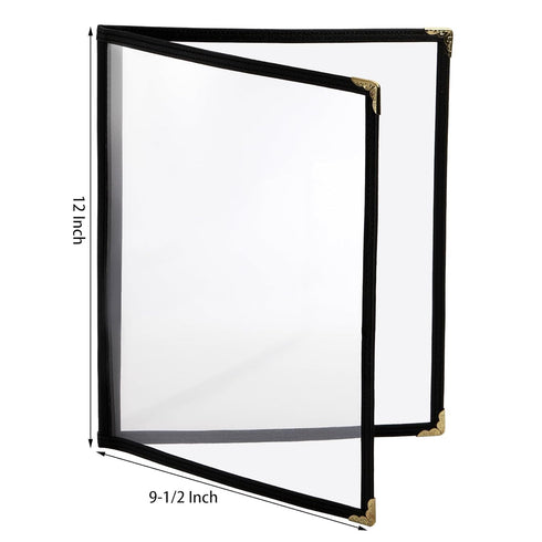 12 8.5 11 Inch 2 4 Nicunom Pcak Restaurant Menu Covers, X Menu Covers, Page View Transparent Menu Holders for Bar Cafe