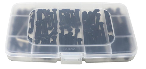 iexcell 100 Pcs M4 x 20/25/30/35/40 Alloy Steel Hex Socket Button Head Cap Screws Assortment Kit